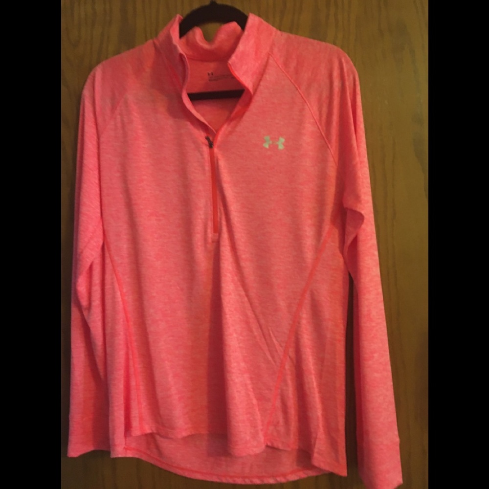 Long sleeve 3/4 zip orange under armor